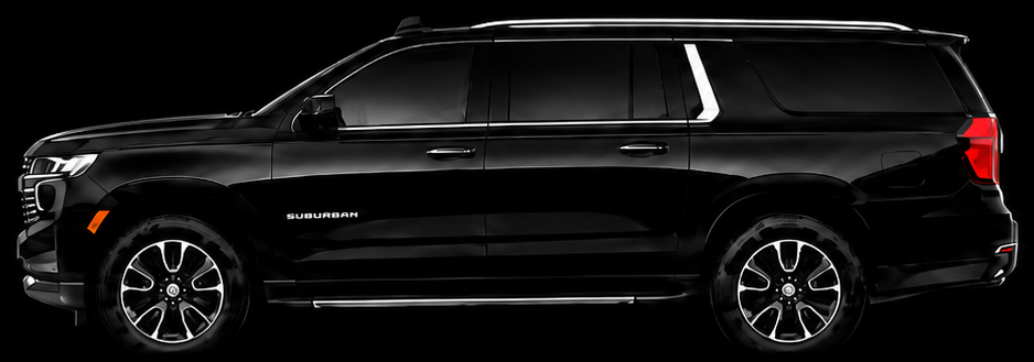 Black Chevrolet Suburban — private chauffeur vehicle
